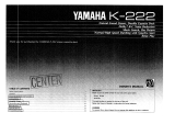 Yamaha K-222 Manuale del proprietario