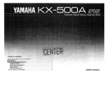 Yamaha KX-500A Manuale del proprietario