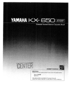 Yamaha KX-650 RS Manuale del proprietario