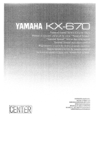 Yamaha KX-670 Manuale del proprietario