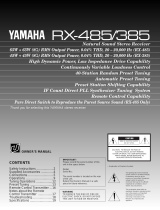 Yamaha RX-485 Manuale utente