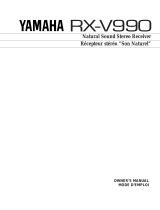 Yamaha RX-V990 Manuale utente