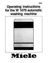 Miele W1070 Manuale del proprietario