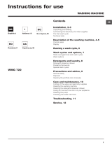 Hotpoint WMG 722S EU Manuale del proprietario