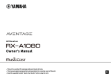 Yamaha RX-A1080 Manuale del proprietario