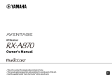 Yamaha RX-A870 Manuale del proprietario