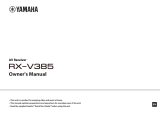 Yamaha RX-V385 Manuale del proprietario
