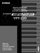 Yamaha PSR-E223 Scheda dati