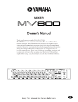 Yamaha MV800 Manuale utente