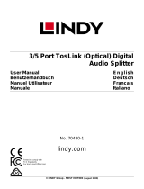 Lindy 3 Port TosLink (Optical) Digital Audio Splitter Manuale utente