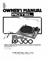 Rotel RP-300 Manuale del proprietario