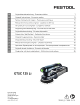 Festool ETSC 125 3,1 I-Plus Manuale utente