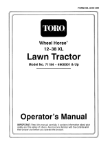 Toro 12-38XL Lawn Tractor Manuale utente