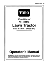 Toro 16-44HXL Lawn Tractor Manuale utente