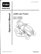 Toro LX426 Lawn Tractor Manuale utente