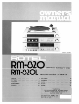 Rotel RM-820L Manuale del proprietario