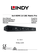 Lindy 4x4 HDMI 2.0 18G Matrix Switch Pro Manuale utente