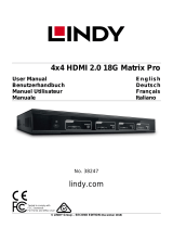 Lindy 4×4 HDMI 2.0 18G Matrix Pro Manuale utente