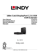 Lindy 100m Cat.6 DisplayPort 1.2 & USB KVM Extender Manuale utente