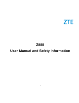 ZTE Z855 Manuale utente