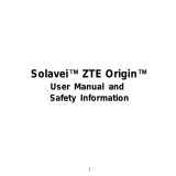 ZTE Origin Solavei Manuale utente