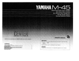 Yamaha M-45 Manuale del proprietario