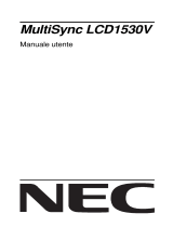 NEC MultiSync® LCD1530V Manuale del proprietario