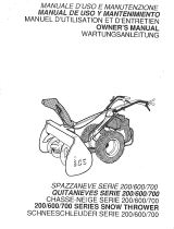 BCS Snow Thrower Pre-1995 Manuale del proprietario