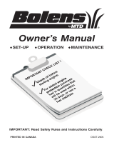 Bolens 31AE9P3J565 Manuale del proprietario