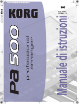 Korg PA500 Manuale del proprietario