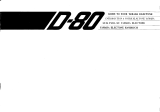 Yamaha D-80 Manuale del proprietario