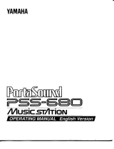 Yamaha PortaSound PSS-680 Manuale del proprietario