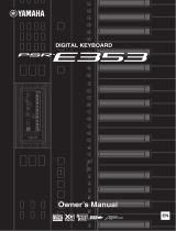 Yamaha PSR-E353 Manuale del proprietario