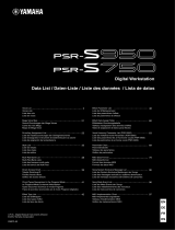 Yamaha PSR-S950 Scheda dati