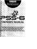 Yamaha PSS6 Manuale del proprietario