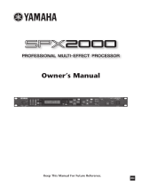 Yamaha SPX2000 Manuale utente