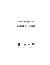 Biamp 21 Series Mixing Console Operation Manuale utente