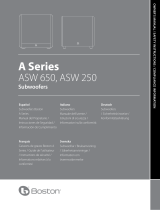 Boston Acoustics Speaker ASW 250 Manuale utente