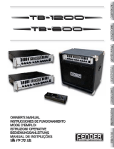 Fender TB-1200 & TB 600 Manuale del proprietario
