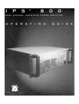 Peavey IPS 800 Dual Channel Industrial Power Amplifier Manuale del proprietario
