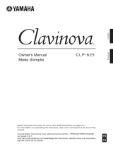 Yamaha CLP- 625 Clavinova Manuale del proprietario
