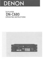 Denon CD Player DN-C680 Manuale utente