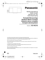 Panasonic SC-HC212EG-K Manuale del proprietario