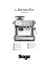 Sage BES878 Barista Pro Espresso Machine Manuale del proprietario