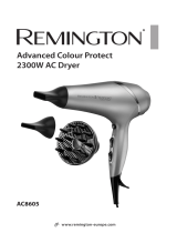 Remington Ac8605 Seche-cheveux Professionnel Ionique Colour Protect 2300w, Soin Micromoléculaire Hu Manuale del proprietario