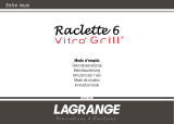 LAGRANGE Raclette 6 Vitro' Grill® Manuale del proprietario