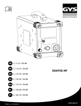 GYS EXATIG HF GENERATOR - FOR EXAGON/GENIUS 400 Manuale del proprietario