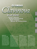 Yamaha Clavinova CLP-920 Manuale utente