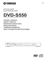 Yamaha DVD-S550 Manuale del proprietario