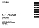 Yamaha MX-A5200 Manuale del proprietario